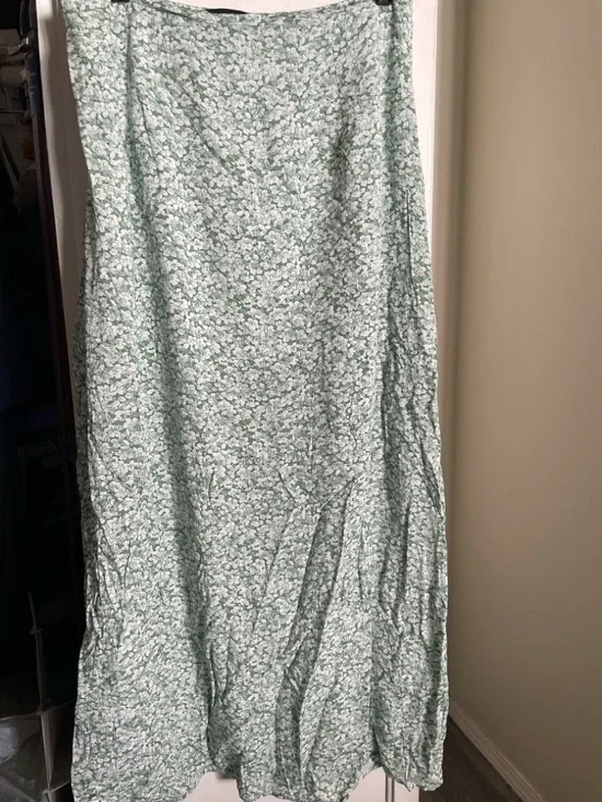 SHEIN Mint Green Floral Tie-Strap Midi Dress - Picture 2 of 5